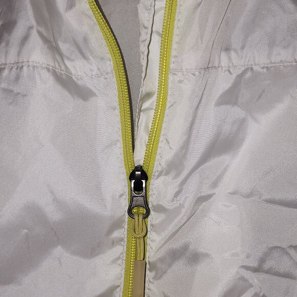 Womens Kyodan white & lime green full zip lightweight windbreaker size M - Picture 2 of 5
